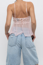 Load image into Gallery viewer, VICTORIAS SECRET x Pale Pink Mesh Rhinestone Tank (M, L)