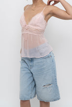 Load image into Gallery viewer, VICTORIAS SECRET x Pale Pink Mesh Rhinestone Tank (M, L)