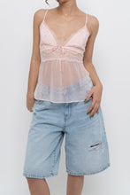 Load image into Gallery viewer, VICTORIAS SECRET x Pale Pink Mesh Rhinestone Tank (M, L)