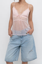Load image into Gallery viewer, VICTORIAS SECRET x Pale Pink Mesh Rhinestone Tank (M, L)