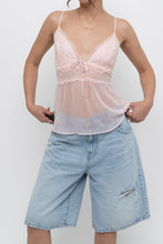 Load image into Gallery viewer, VICTORIAS SECRET x Pale Pink Mesh Rhinestone Tank (M, L)