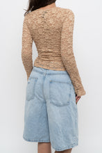 Load image into Gallery viewer, Vintage x BISOU BISOU Peach Lace Long Sleeve (S, M)
