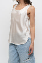 Load image into Gallery viewer, VINCE x Cream Silk Shiny Tank (S)