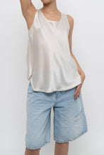 Load image into Gallery viewer, VINCE x Cream Silk Shiny Tank (S)