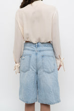 Load image into Gallery viewer, Vintage x EMANUEL UNAGRO Cropped Cream Silk Blouse (XS, S)
