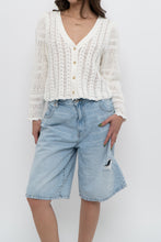 Load image into Gallery viewer, WILFRED x White Cotton Knit Cropped Cardigan (XS-L)