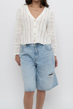 Load image into Gallery viewer, WILFRED x White Cotton Knit Cropped Cardigan (XS-L)