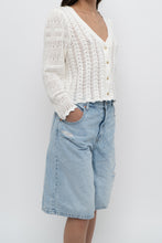 Load image into Gallery viewer, WILFRED x White Cotton Knit Cropped Cardigan (XS-L)