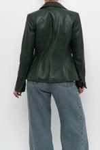 Load image into Gallery viewer, Vintage x DANIER LEATHER Dark Green Fitted Leather Jacket (XXS-S)