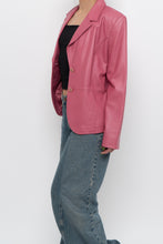 Load image into Gallery viewer, Vintage x VALERIE STEVENS Bubblegum Pink Butter Leather Jacket (XS-M)