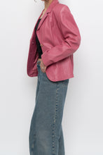 Load image into Gallery viewer, Vintage x VALERIE STEVENS Bubblegum Pink Butter Leather Jacket (XS-M)
