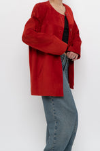 Load image into Gallery viewer, Vintage x Made in Canada x DANIER LEATHER Red Suede Jacket (XS-M)