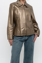 Load image into Gallery viewer, Vintage x CLEO Bronze Cropped Leather Jacket (XS-M)