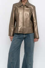 Load image into Gallery viewer, Vintage x CLEO Bronze Cropped Leather Jacket (XS-M)