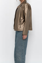 Load image into Gallery viewer, Vintage x CLEO Bronze Cropped Leather Jacket (XS-M)