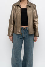 Load image into Gallery viewer, Vintage x CLEO Bronze Cropped Leather Jacket (XS-M)