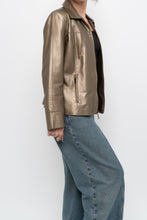 Load image into Gallery viewer, Vintage x CLEO Bronze Cropped Leather Jacket (XS-M)