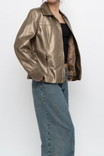 Load image into Gallery viewer, Vintage x CLEO Bronze Cropped Leather Jacket (XS-M)