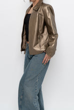 Load image into Gallery viewer, Vintage x CLEO Bronze Cropped Leather Jacket (XS-M)