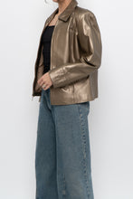 Load image into Gallery viewer, Vintage x CLEO Bronze Cropped Leather Jacket (XS-M)