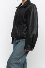 Load image into Gallery viewer, Vintage x DANIER LEATHER Classic Black Leather Bomber (XS-M)