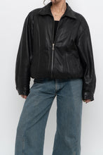 Load image into Gallery viewer, Vintage x DANIER LEATHER Classic Black Leather Bomber (XS-M)