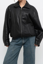 Load image into Gallery viewer, Vintage x DANIER LEATHER Classic Black Leather Bomber (XS-M)