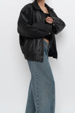 Load image into Gallery viewer, Vintage x DANIER LEATHER Classic Black Leather Bomber (XS-M)