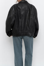 Load image into Gallery viewer, Vintage x DANIER LEATHER Classic Black Leather Bomber (XS-M)