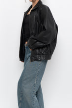 Load image into Gallery viewer, Vintage x DANIER LEATHER Classic Black Leather Bomber (XS-M)
