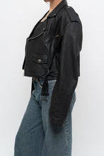 Load image into Gallery viewer, Vintage x COSA NOVA Cropped Leather Biker Jacket (XS-M)