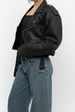 Load image into Gallery viewer, Vintage x COSA NOVA Cropped Leather Biker Jacket (XS-M)