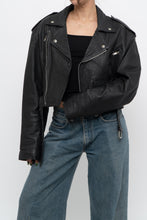 Load image into Gallery viewer, Vintage x COSA NOVA Cropped Leather Biker Jacket (XS-M)