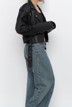 Load image into Gallery viewer, Vintage x COSA NOVA Cropped Leather Biker Jacket (XS-M)