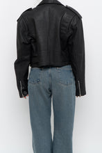 Load image into Gallery viewer, Vintage x COSA NOVA Cropped Leather Biker Jacket (XS-M)
