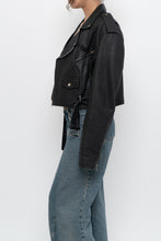 Load image into Gallery viewer, Vintage x COSA NOVA Cropped Leather Biker Jacket (XS-M)