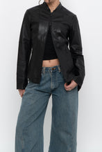 Load image into Gallery viewer, Vintage x DANIER LEATHER Black Butter Leather Double Zip Fitted Jacket (XXS, XS)