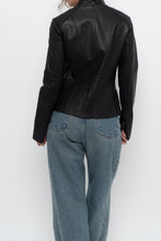 Load image into Gallery viewer, Vintage x DANIER LEATHER Black Butter Leather Double Zip Fitted Jacket (XXS, XS)