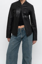Load image into Gallery viewer, Vintage x DANIER LEATHER Black Butter Leather Double Zip Fitted Jacket (XXS, XS)