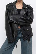 Load image into Gallery viewer, Vintage x Made in India x WILSONS Black Heavy Leather Biker Jacket (M, L)