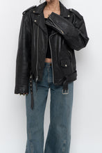 Load image into Gallery viewer, Vintage x Made in India x WILSONS Black Heavy Leather Biker Jacket (M, L)
