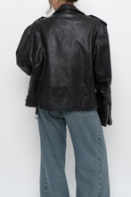 Load image into Gallery viewer, Vintage x Made in India x WILSONS Black Heavy Leather Biker Jacket (M, L)