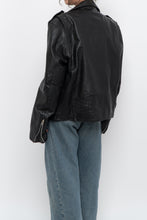 Load image into Gallery viewer, Vintage x Made in India x WILSONS Black Heavy Leather Biker Jacket (M, L)