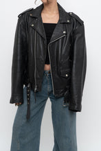 Load image into Gallery viewer, Vintage x Made in India x WILSONS Black Heavy Leather Biker Jacket (M, L)