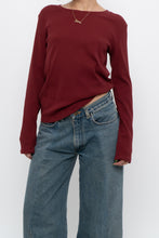 Load image into Gallery viewer, BRUNETTE THE LABEL x Red Burgundy Ribbed Long Sleeve (S-XL)