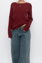 Load image into Gallery viewer, BRUNETTE THE LABEL x Red Burgundy Ribbed Long Sleeve (S-XL)
