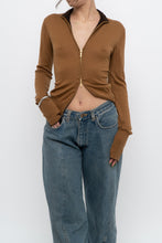 Load image into Gallery viewer, Vintage x Camel Soft Knit Double-zip Cardigan (S, M)