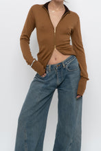 Load image into Gallery viewer, Vintage x Camel Soft Knit Double-zip Cardigan (S, M)