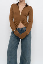 Load image into Gallery viewer, Vintage x Camel Soft Knit Double-zip Cardigan (S, M)
