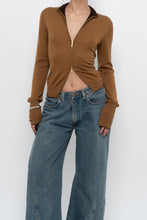 Load image into Gallery viewer, Vintage x Camel Soft Knit Double-zip Cardigan (S, M)